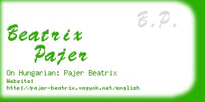 beatrix pajer business card